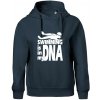 Swimming is in my DNA - Oversized mikina dámská Moon - kratšia + širšia - XL ( Tmavomodrá (takmer čierna) )