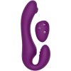 Xocoon - 2 in 1 strapless strap-on vibrator with remote control purple