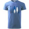 Paddleboard set - Klasické pánske tričko vyššej gramáže - XS ( Svetlomodrá )