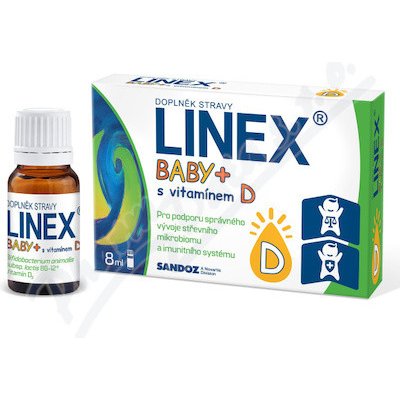 Linex Baby + s vitamínem D 8 ml