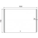 Nimco Zrkadlá - Koupelnové podsvícené LED 1000 x 700 mm, zaoblené, aluminium ZP 17004