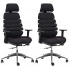 2PACK Kancelárska stolička SPINE čierna s PDH (2 ks)