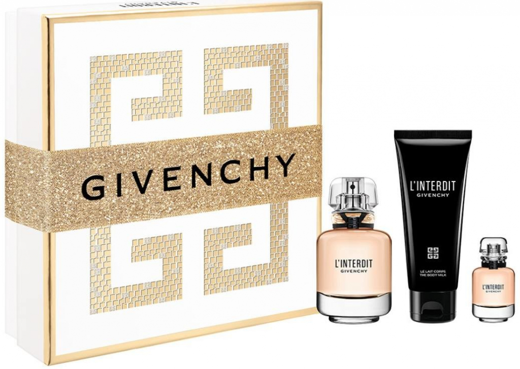 Givenchy L`Interdit parfumovaná voda 50 ml + tělové mléko 75 ml + parfumovaná voda 10 ml