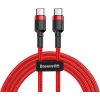 Kábel USB-C na USB-C PD Baseus Cafule PD 2.0 QC 3.0 60W 1m (červený) 018122