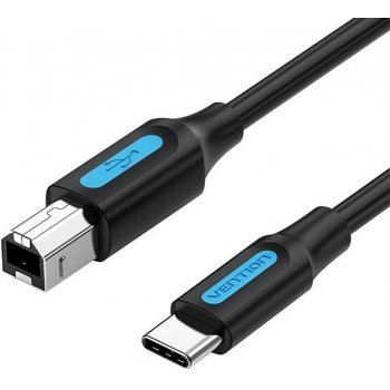 Vention CQUBH USB-C, 2.0 to USB-B Printer 2A, 2m, černý