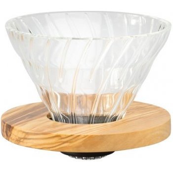 Hario Dripper V60-02 Glass Olive Wood