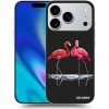 Picasee silikónový čierny obal pre Apple iPhone 17 Pro - Flamingos pár