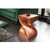 Bighome - Bočný stolík TWIST 45cm mramorovaná meď