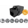 MULTIPACK 24 ks - samořezný keystone Solarix CAT5E UTP SXKJ-5E-UTP-BK-SA