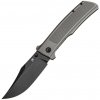 Kansept knives Bison Blackwash CPM S35VN Grey Anodized and Stonewashed Titanium K1108A3