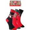Kesi Unisex vianočné ponožky ako darček – súprava 3 párov so sobom, sušienkou a Mikulášom Veľkosť: UNI
