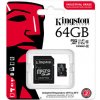 KINGSTON Micro SDXC INDUSTRIAL 64GB Class 10, UHS-I, U3, V30, A1 + Adaptér (SDCIT2/64GB)