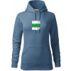 Turistická značka - zelená - Mikina dámská Cape s kapucí - XL ( Denim )