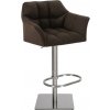 Barová stolička Damaso E látka, hnedá