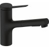 HANSGROHE Zesis M33 páková drezová batéria s vyťažiteľnou sprškou s prepínaním, 2jet, výška výtoku 146 mm, matná čierna, 74800670