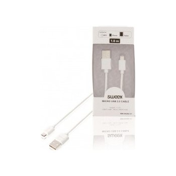 Sweex SMCA0202-01 Micro USB 2.0 A M - USB 2.0 micro-B, 1m, bílý