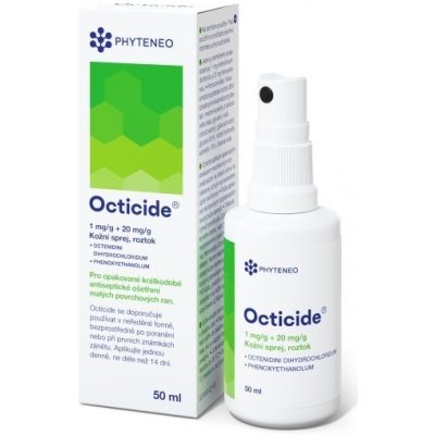 OCTICIDE 1 mg/g + 20 mg/g dermálny roztokový sprej 50 ml