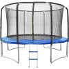 Trampolína Fitness King DELUXE 366 cm s ochrannou sieťou a schodíkmi