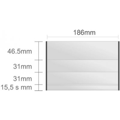 Triline Ac216/BL násten.tabuľa 186x124mm Alliance Classic/46,5+31+31+15,5s