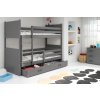 BMS Group Poschodová posteľ RICO 2 190x90 Grafitová