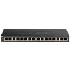 D-Link DGS-1016S 16-portový gigabitový ethernetový prepínač, bez ventilátora
