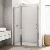 SANSWISS DIVERA Jednokrídlové dvere s pevnou stenou v rovine aluchróm bielej D22T13090505088