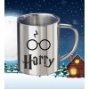 Nerezový hrnček Harry (Vianočný hrnček, s potlačou, harry potter, vánoční, s potiskem)