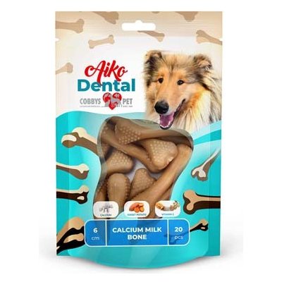 COBBYS PET AIKO Dental Calcium Milk Bone 6cm 170g/ 20ks