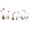 Emos DCGW10 20 LED girlanda strieborné gule s hviezdami 1,9 cm 2x AA vnútorná teplá biela + záruka 3 roky zadarmo