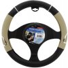 Compass Poťah volantu RALLY čierno-béžový s detailami 37-39 cm