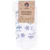 Vlnka Bavlněné ponožky modrý květ - 47-50