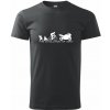 Evolution of man supersport pánske tričko čierne