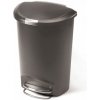 SIMPLEHUMAN CW1357 Pedálový odpadkový kôš plastový pólguľatý 50 l šedý CW1357