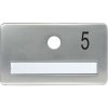 SOLIDO dveřní jmenovka bez kukátka, otvor o 14, hliník sříbrný elox,gravír. č.5