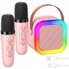 KARAOKE SÚPRAVA PRE DETI 2 BEZDRÔTOVÉ MIKROFÓNY REPRODUKTOR 2X MIKROFÓN