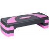 REL REBEL ACTIVE Step na aerobik a fitness cvičenia, 3 úrovne, sivo-fialová