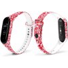 Xiaomi Mi Band 3/4 náhradný náramok - Biele vzory MBSCZ-BVZO4