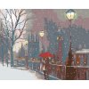 Zuty Maľovanie podľa čísel MILENCI NA MOSTE A PADAJÚCI SNEH