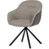 Židle jídelní DCH-Y1143 BG2 béžová / tmavě šedá látka v dekoru vintage kůže, otočná
