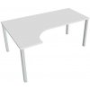 Hobis Pracovný stôl Uni, ergo, pravý, 180x75,5x120 cm, biela/sivá