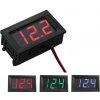 Digitálny DC voltmeter 5-120V rôzne farby - Modrá