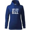 Volleyball nápis - Mikina dámská Cape s kapucí - XS ( Kráľovská modrá )