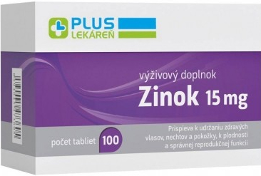 PlusLekáreň Zinok 15 mg 100 tabliet od 4,98 € - Heureka.sk