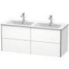 Duravit XSquare skrinka 128x47.8x56 cm závesná kúpeľňová skrinka pod umývadlo biela XS417501818