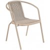 Tempo Kondela Záhradná stohovateľná stolička, champagne, oceľ/plast, FRENY