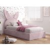 Čalúnená detská posteľ 90x200 s roštom, Ružový Velvet Kids Line 2 Králik