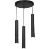 Luminex | Luster na lanku IMPLODE 3xGU10/8W/230V čierna okrúhly | LU1483