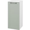 Dreja Nízka kúpeľňová skrinka PORTO SND 35 - L01 Biela vysoký lesk / Úchytka T37 / L20 Mint Grey vysoký lesk / Levé