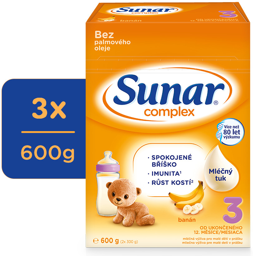 Sunar 3 Complex BANÁN 3 x 600 g