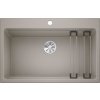 Blanco Etagon 8 - Silgranitový drez, 78x51 cm, s pojazdmi, tartufo 525194
